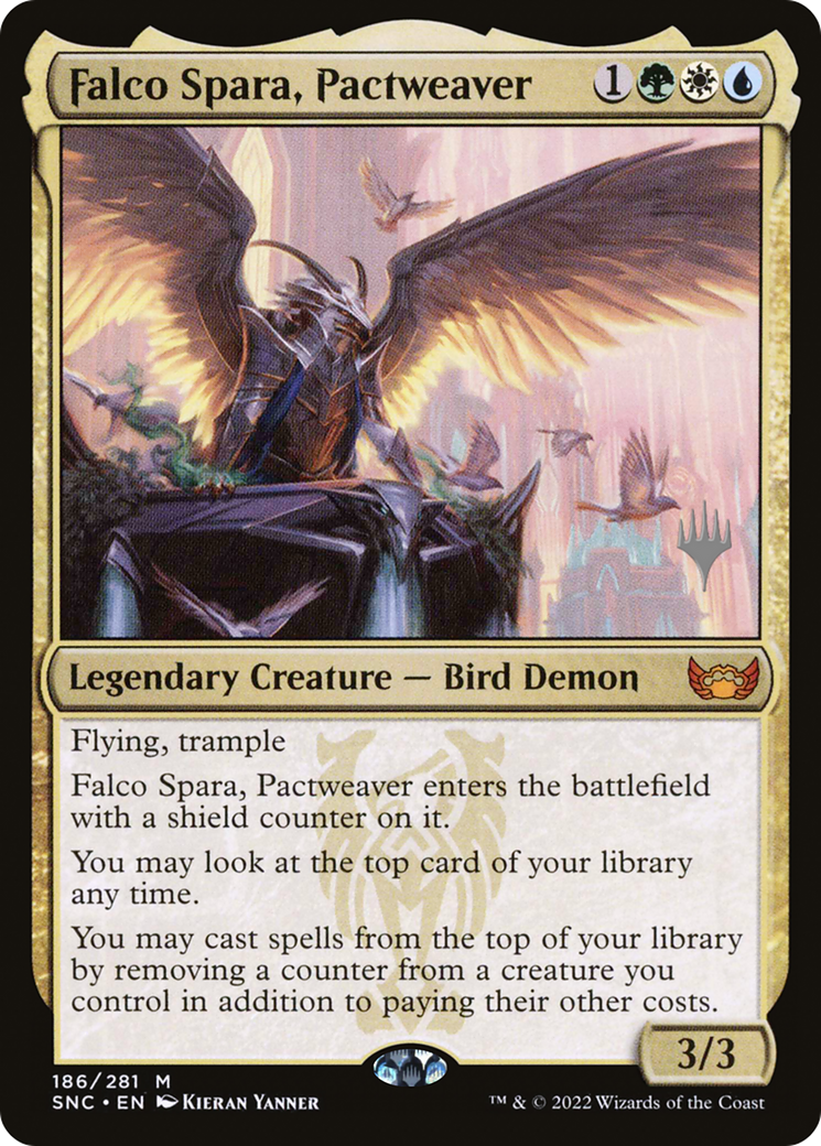 Falco Spara, Pactweaver (PPSNC-186P) - Streets of New Capenna Promos Foil