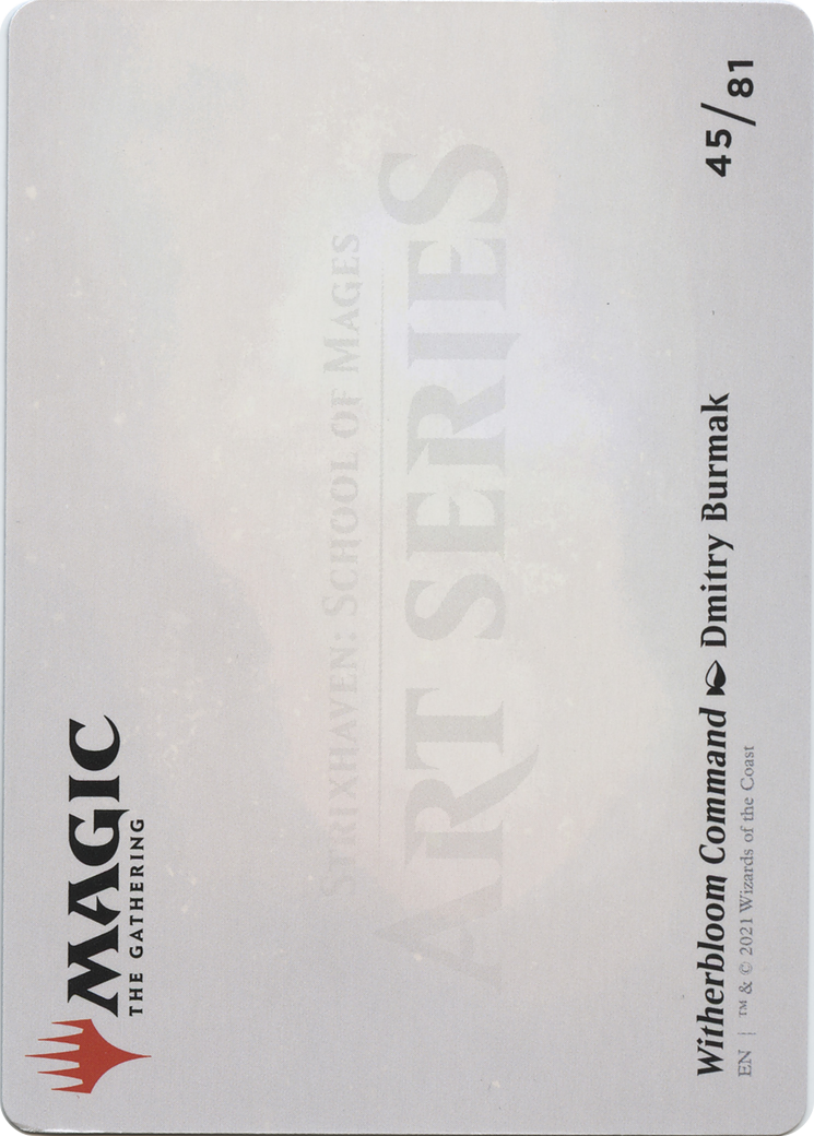 Witherbloom Command // Witherbloom Command (ASTX-045) - Strixhaven Art Series (Borderless) Foil