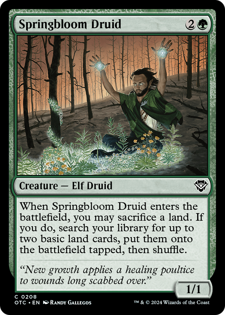 Springbloom Druid⁣ - Commander: Outlaws of Thunder Junction⁣ (Common)⁣ [208]