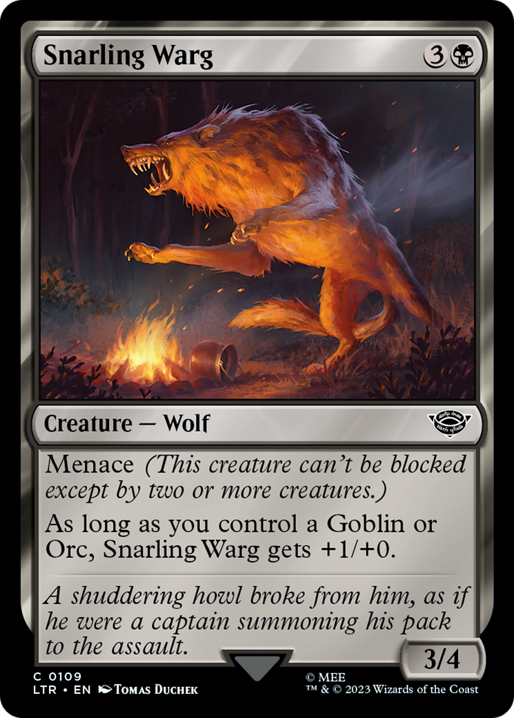Snarling Warg⁣ - The Lord of the Rings: Tales of Middle-earth⁣ (Common)⁣ [109]