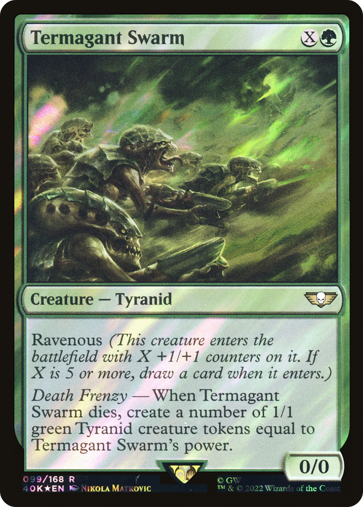 Termagant Swarm (Surge Foil) (40K-99★) - Warhammer 40,000 Commander Foil