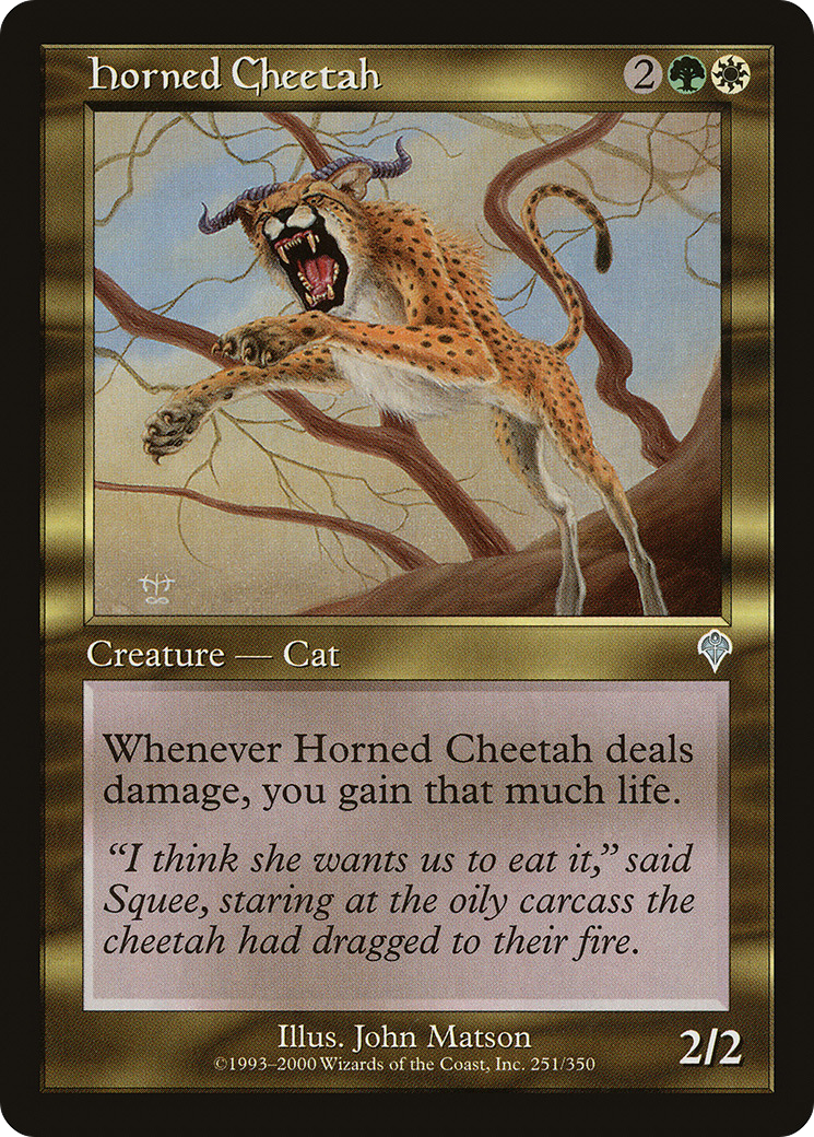 Horned Cheetah (INV-251) - Invasion Foil