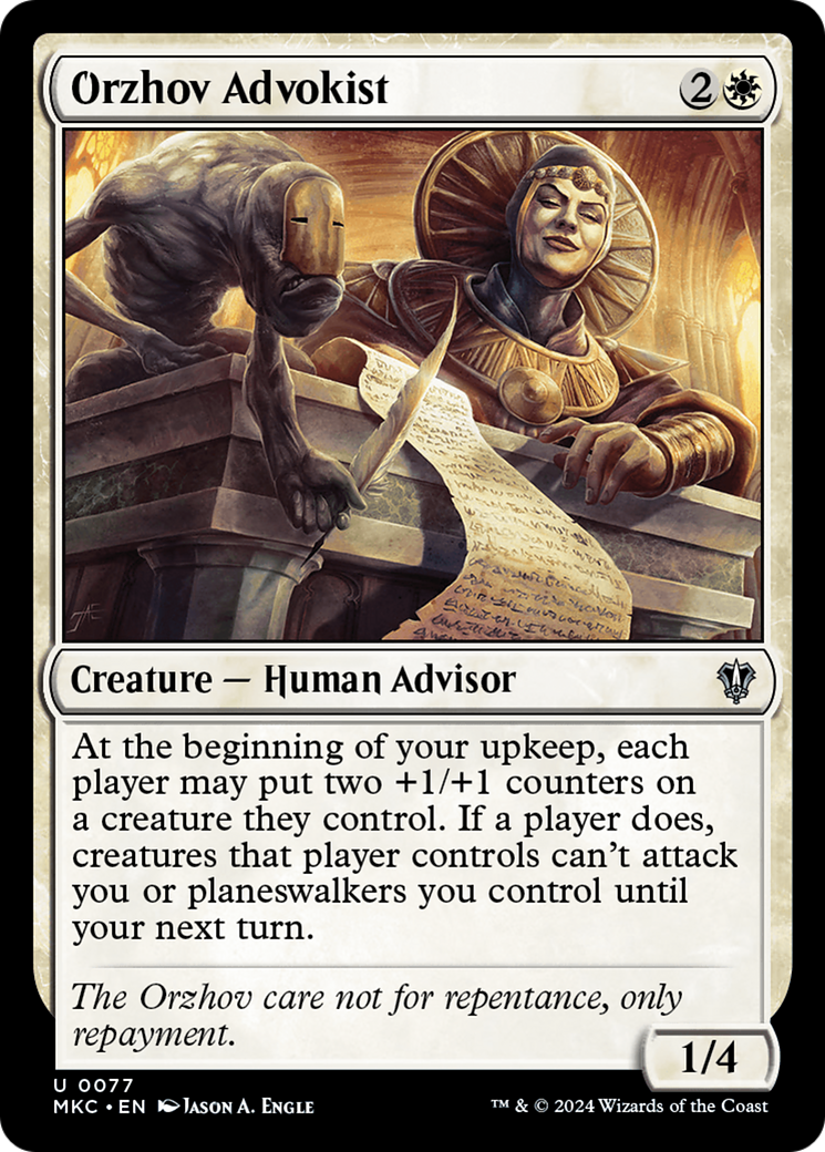Orzhov Advokist⁣ - Commander: Murders at Karlov Manor⁣ (Uncommon)⁣ [77]