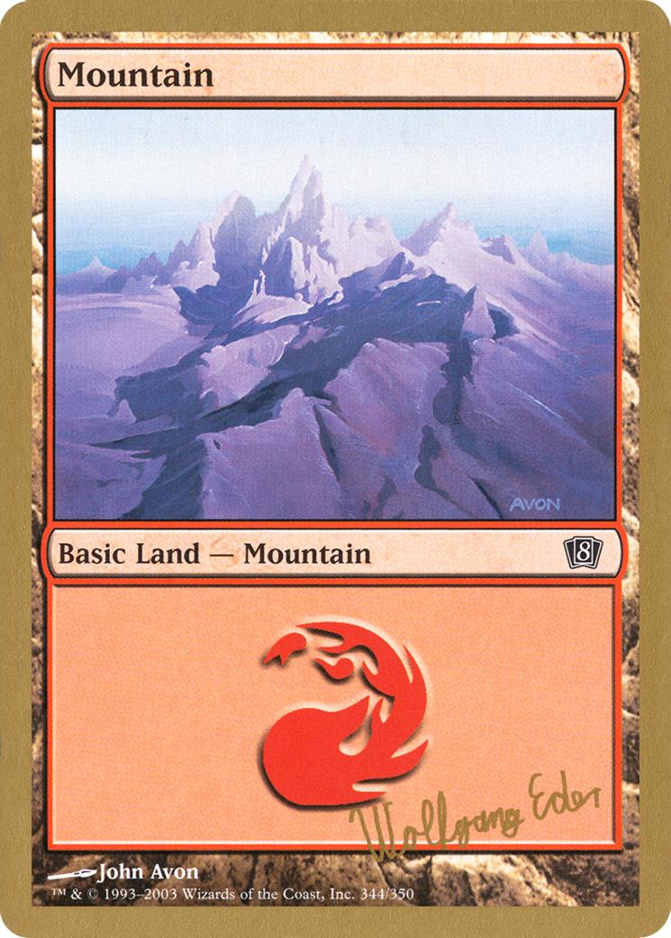 Mountain (344) - 2003 Wolfgang Eder (8ED) (WCD-) - World Championship Decks 2003