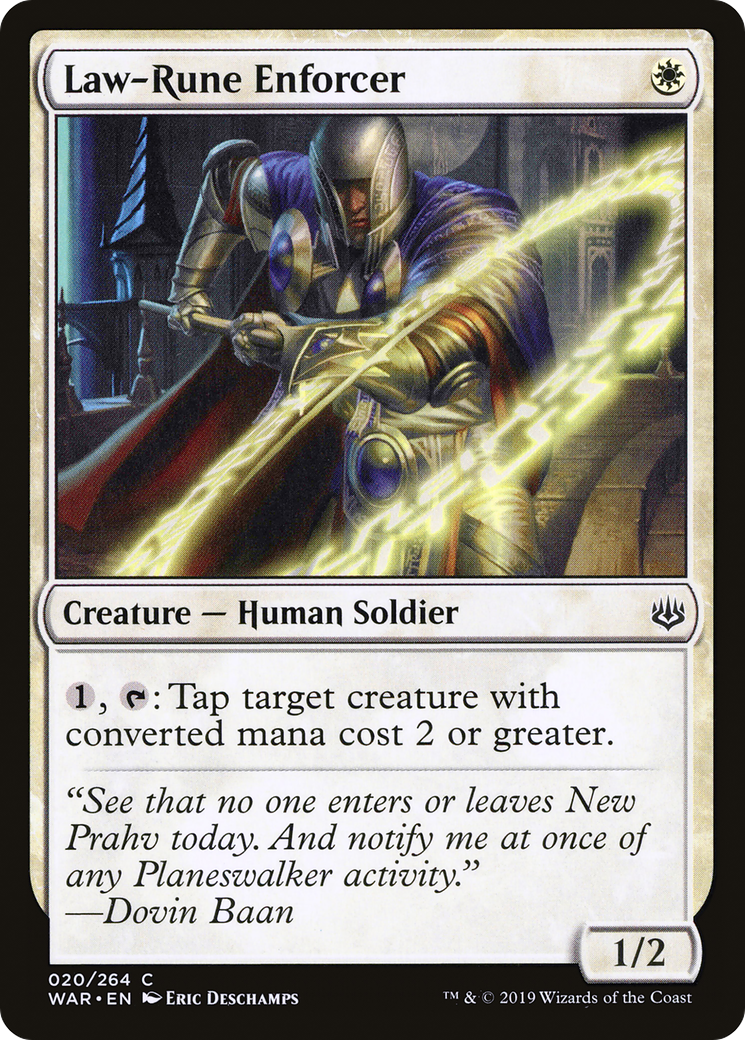 Law-Rune Enforcer⁣ - War of the Spark⁣ (Common)⁣ [20]