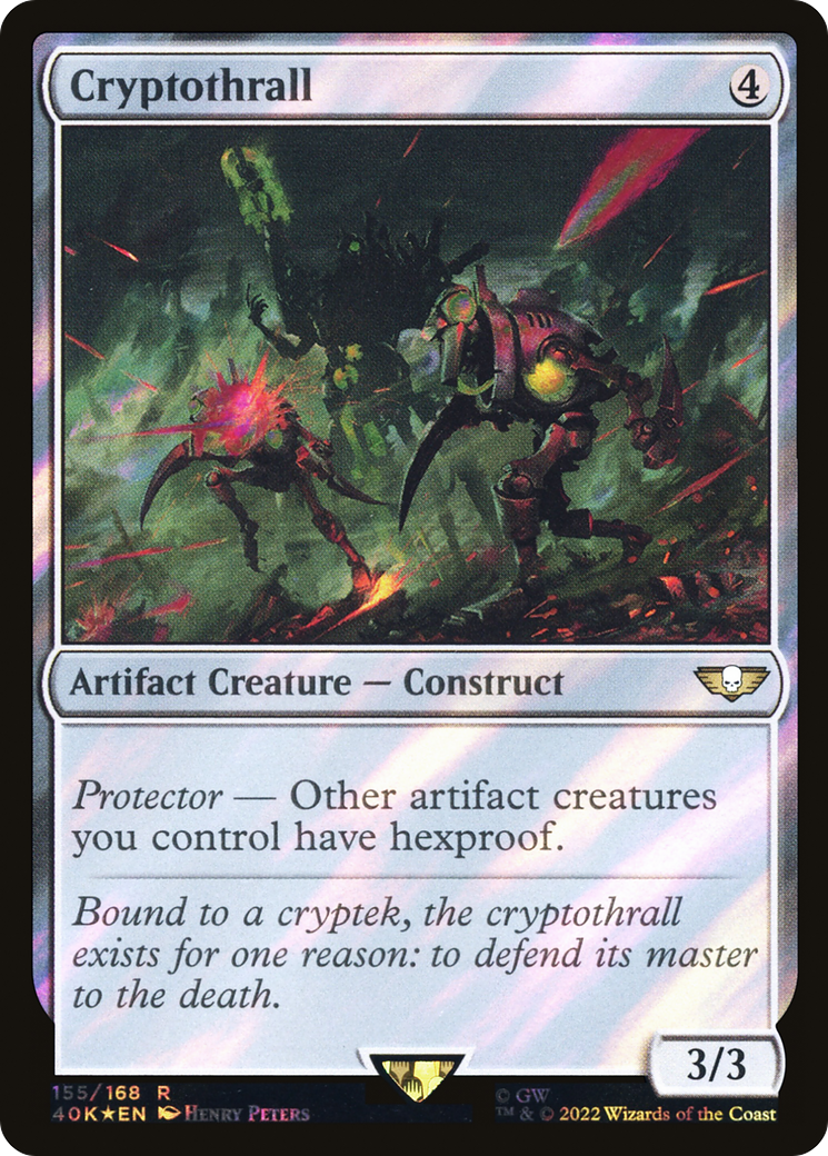 Cryptothrall (Surge Foil) (40K-155★) - Warhammer 40,000 Commander Foil
