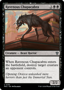 Ravenous Chupacabra⁣ - Commander: Murders at Karlov Manor⁣ (Uncommon)⁣ [136]