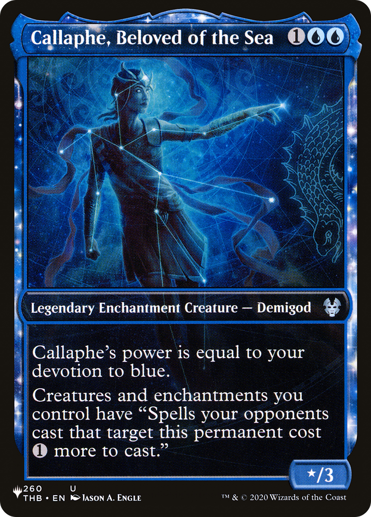 Callaphe, Beloved of the Sea (Showcase) (LIST-THB-260) - The List: (enchantment, Showcase)