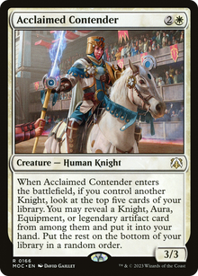 Acclaimed Contender⁣ - Commander: March of the Machine⁣ (Rare)⁣ [166]