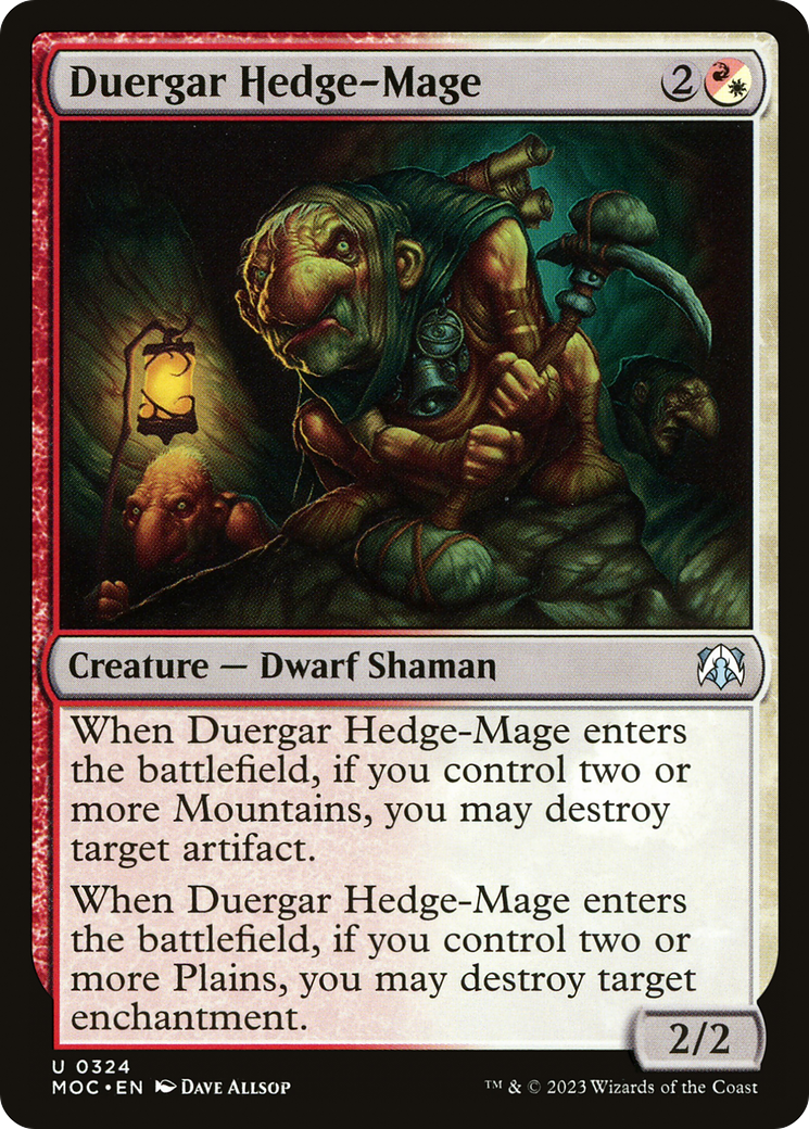 Duergar Hedge-Mage⁣ - Commander: March of the Machine⁣ (Uncommon)⁣ [324]