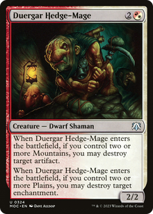 Duergar Hedge-Mage⁣ - Commander: March of the Machine⁣ (Uncommon)⁣ [324]