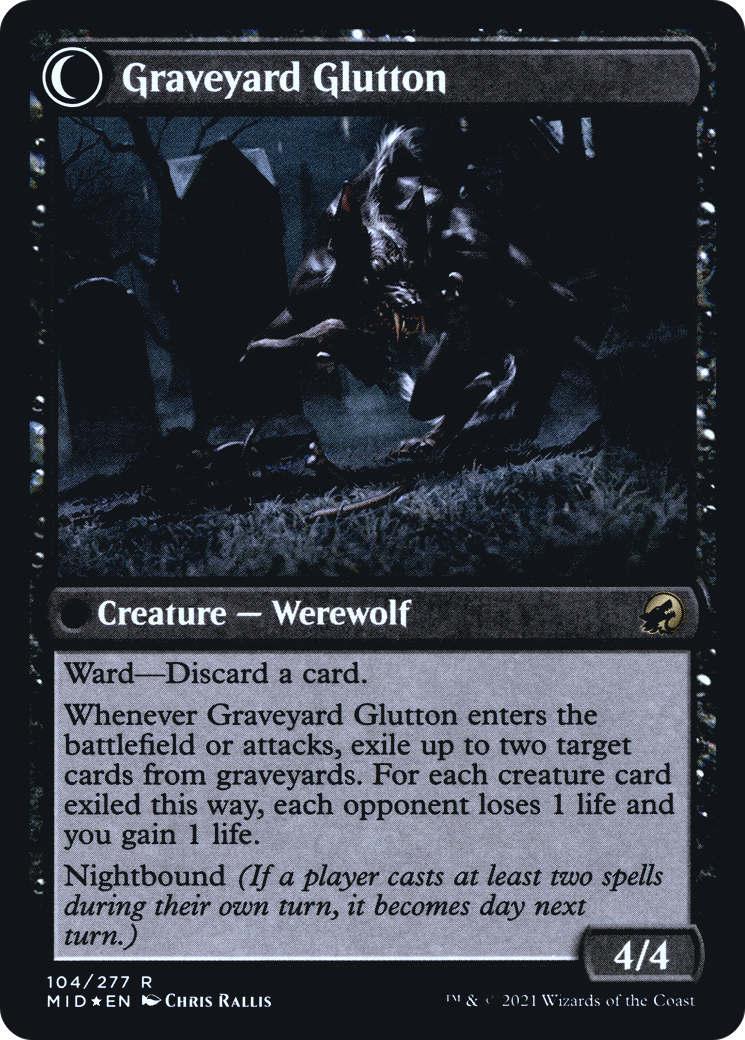 Graveyard Trespasser (PRE-104S) - Innistrad: Midnight Hunt Promos: (Double Faced Transform) Foil