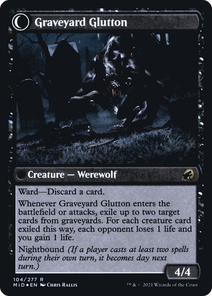 Graveyard Trespasser (PRE-104S) - Innistrad: Midnight Hunt Promos: (Double Faced Transform) Foil