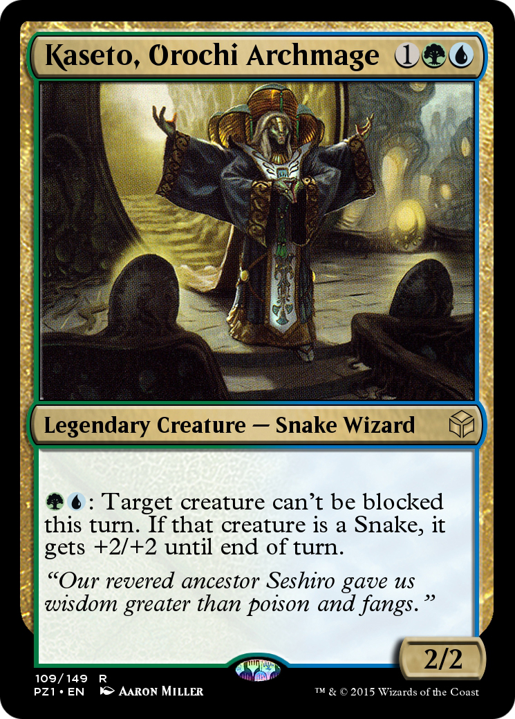 Kaseto, Orochi Archmage (PZ1-109) - Legendary Cube Prize Pack Foil