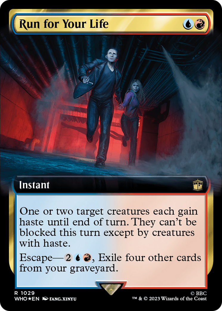 Run for Your Life (Extended Art) (Surge Foil) (WHO-1029) - Doctor Who: (Extended Art) Foil