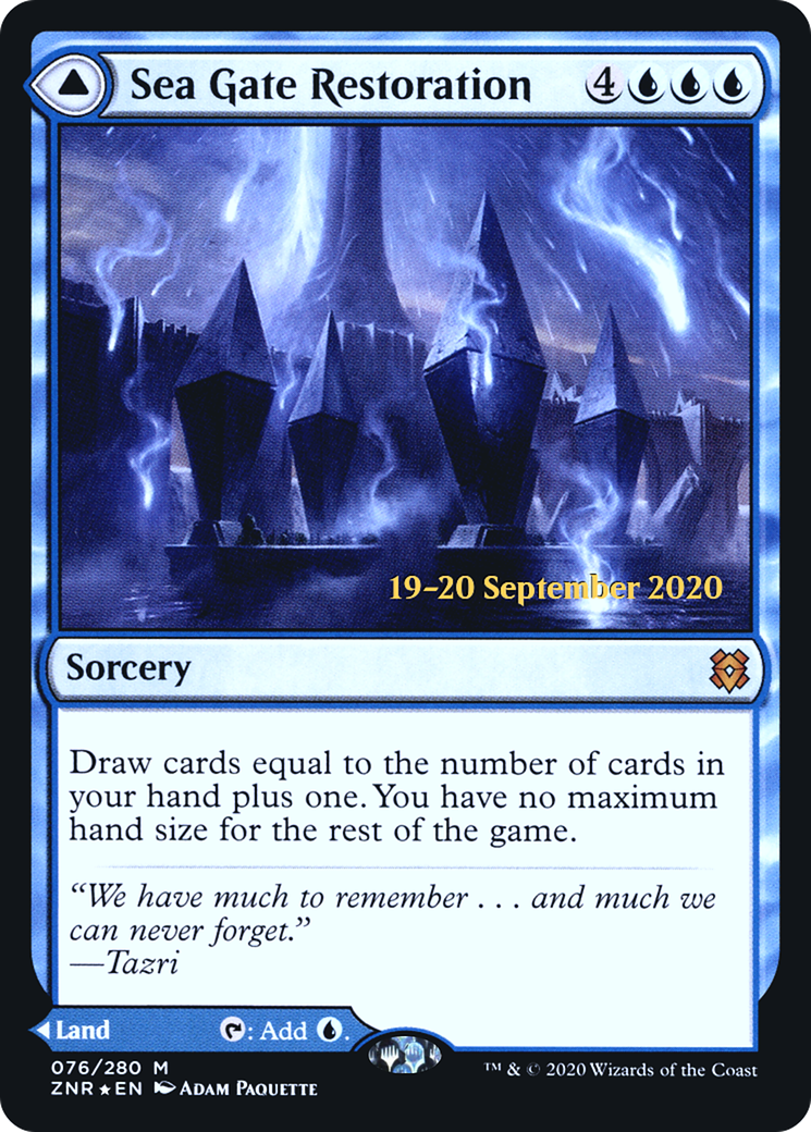 Sea Gate Restoration (PRE-76S) - Zendikar Rising Promos Foil