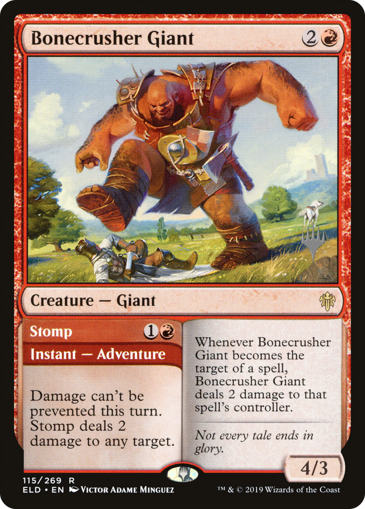 Bonecrusher Giant (PPELD-115P) - Throne of Eldraine Promos Foil