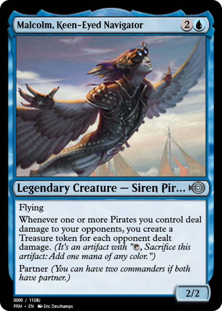 Malcolm, Keen-Eyed Navigator (PRM-86266) - Magic Online Promos