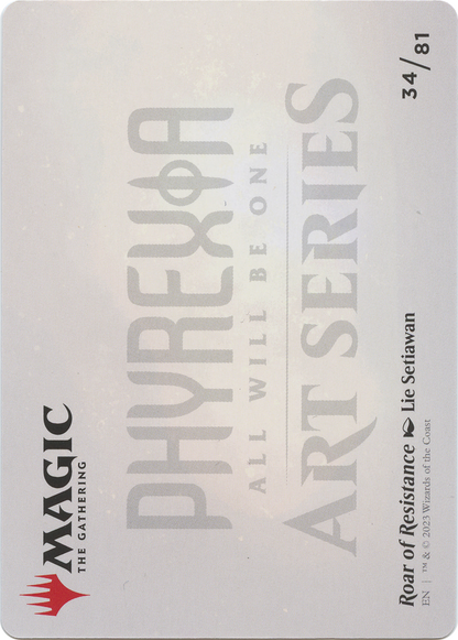 Roar of Resistance // Roar of Resistance (AONE-034) - Phyrexia: All Will Be One Art Series (Borderless) Foil