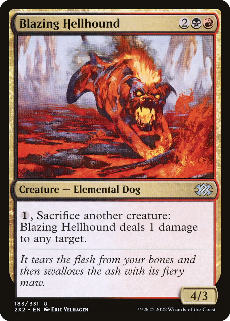 Blazing Hellhound⁣ - Double Masters 2022⁣ (Uncommon)⁣ [183]