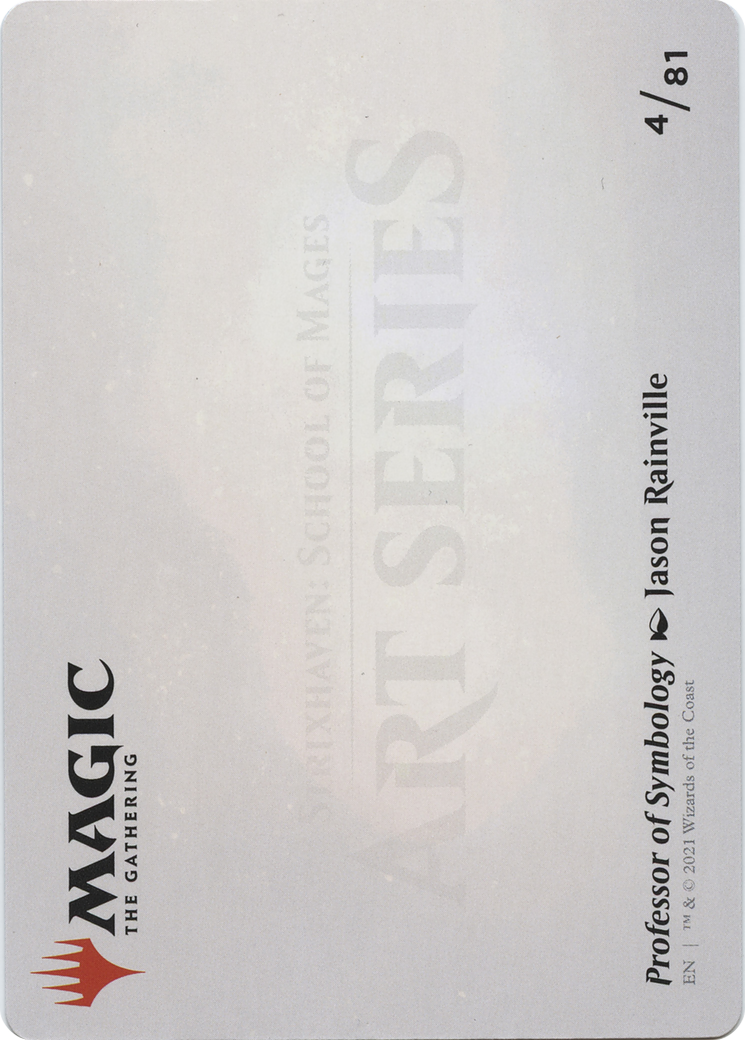 Professor of Symbology // Professor of Symbology (ASTX-004) - Strixhaven Art Series (Borderless) Foil