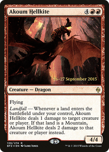 Akoum Hellkite (PRE-139S) - Battle for Zendikar Promos Foil