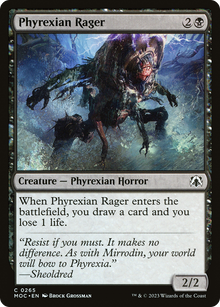 Phyrexian Rager⁣ - Commander: March of the Machine⁣ (Common)⁣ [265]