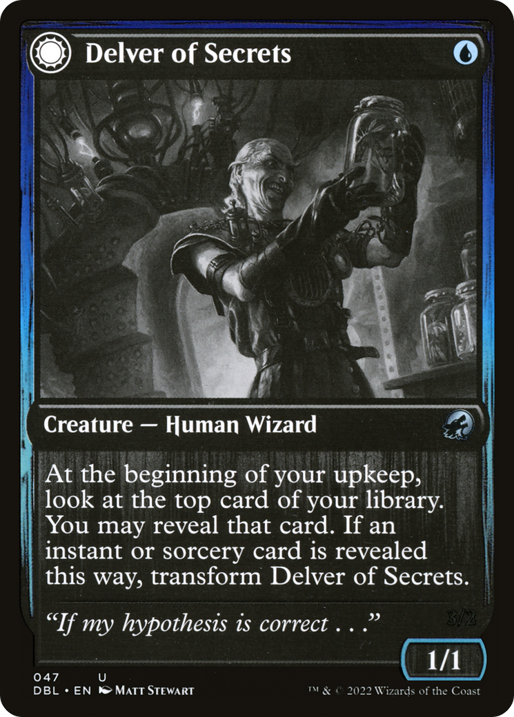 Delver of Secrets (DBL-047) - Innistrad: Double Feature: (Double Faced Transform)