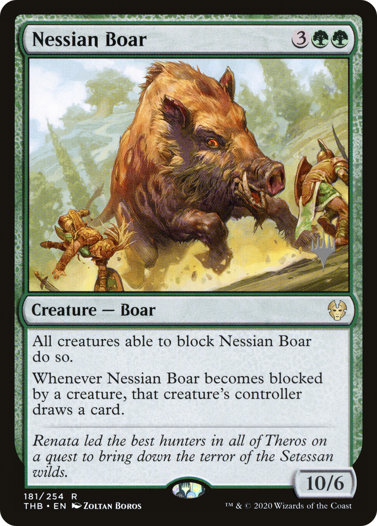 Nessian Boar (PPTHB-181P) - Theros Beyond Death Promos Foil