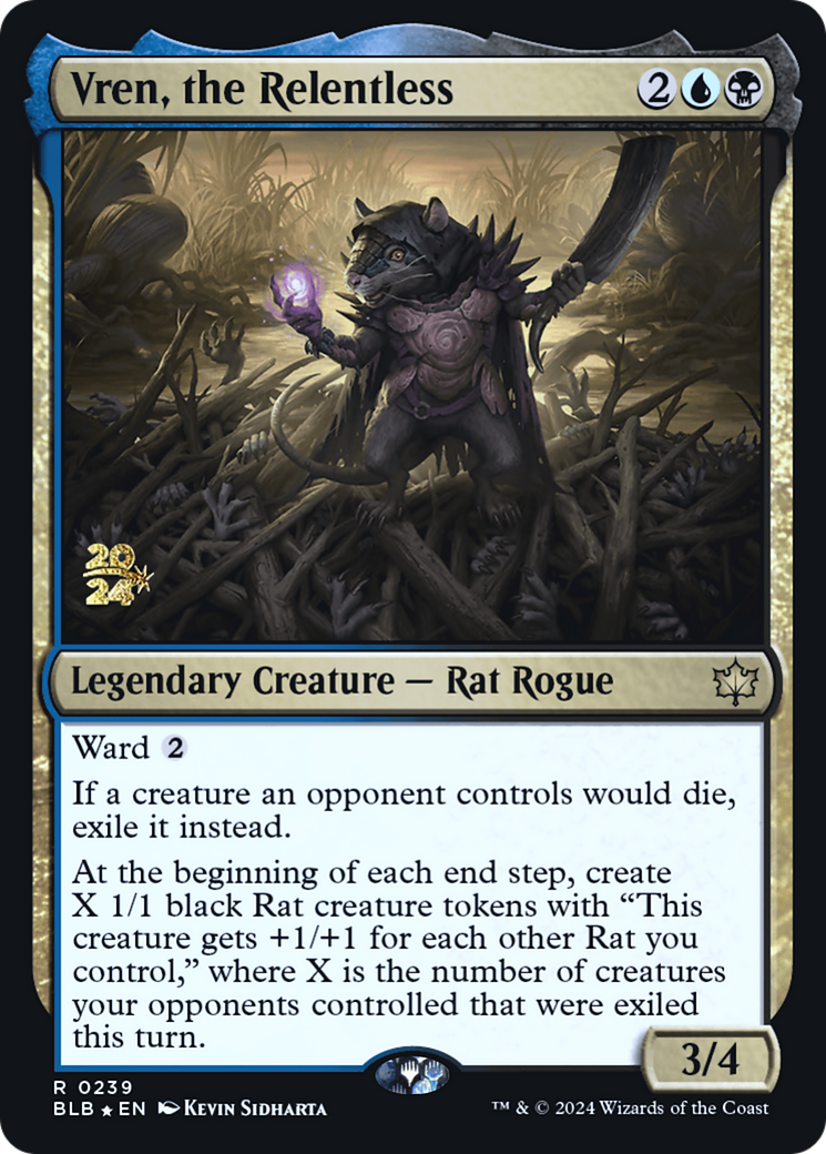 Vren, the Relentless (PRE-239S) - Bloomburrow Promos Foil