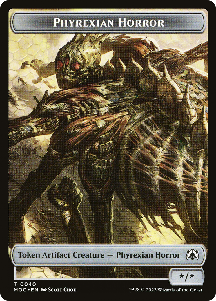 Phyrexian Horror (TMOC-040) - March of the Machine Commander Tokens
