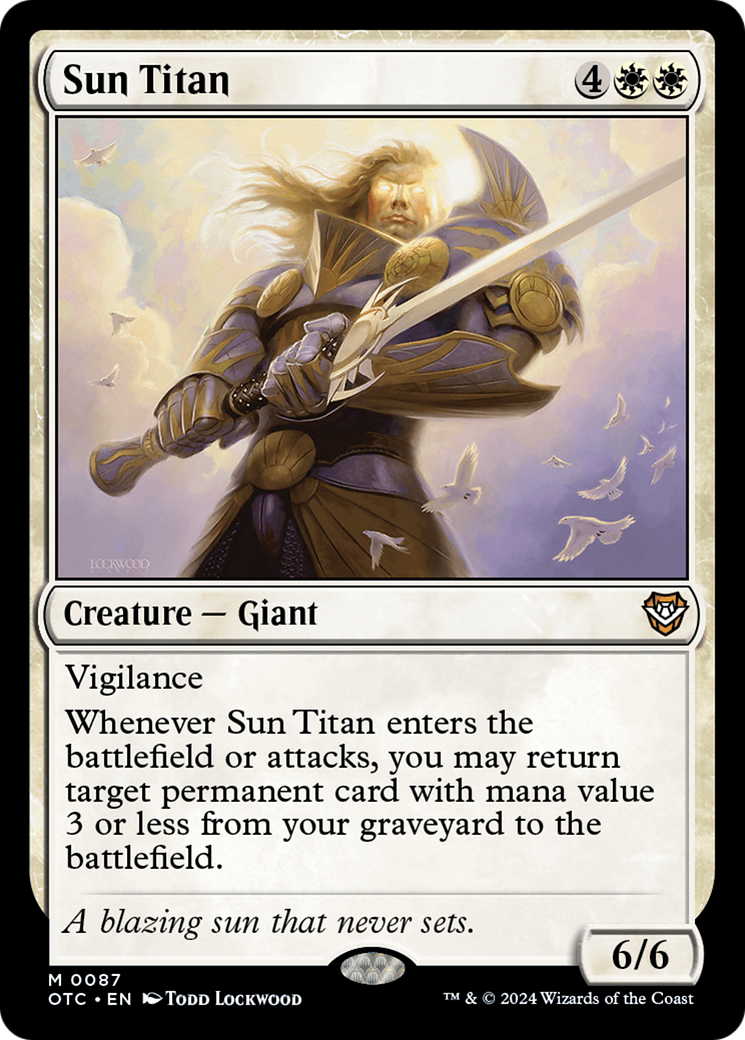 Sun Titan⁣ - Commander: Outlaws of Thunder Junction⁣ (Mythic)⁣ [87]