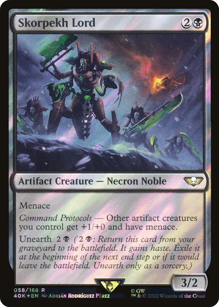 Skorpekh Lord (Surge Foil) (40K-58★) - Warhammer 40,000 Commander Foil