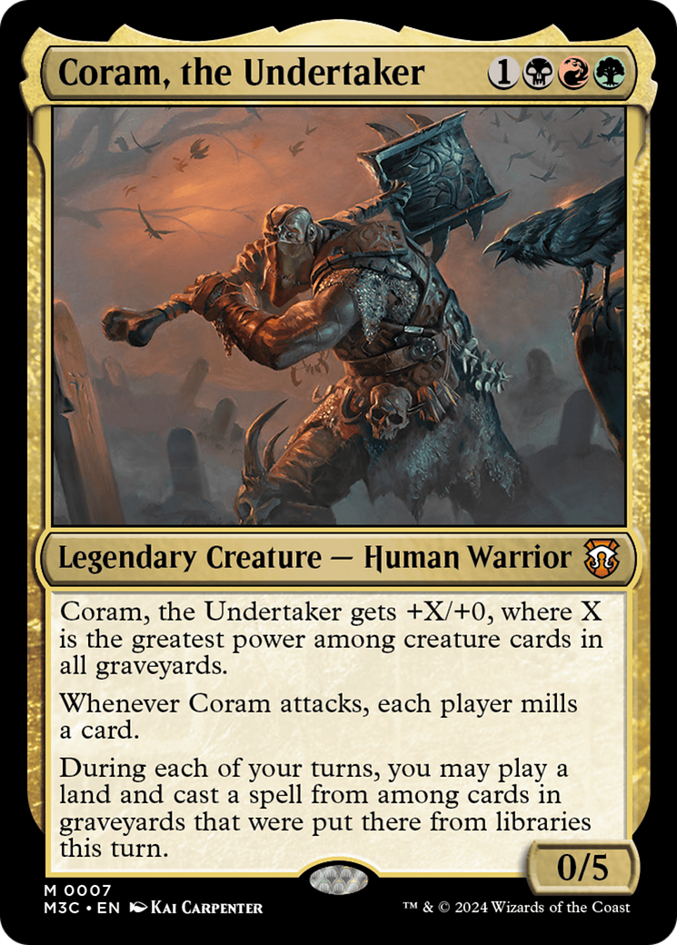 Coram, the Undertaker⁣ - Commander: Modern Horizons 3⁣ (Mythic)⁣ [7]