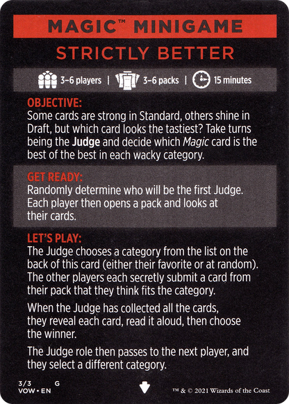 Strictly Better // Strictly Better (cont'd) (MVOW-003) - Innistrad: Crimson Vow Minigames