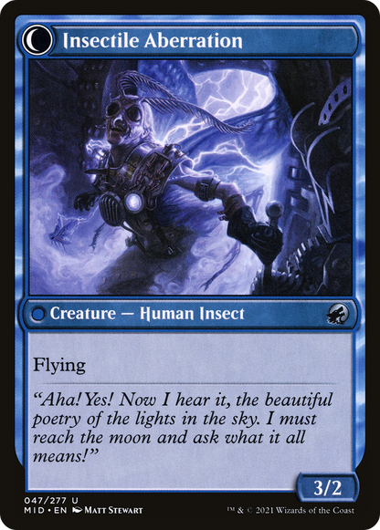 Delver of Secrets (MID-047) - Innistrad: Midnight Hunt: (Double Faced Transform)