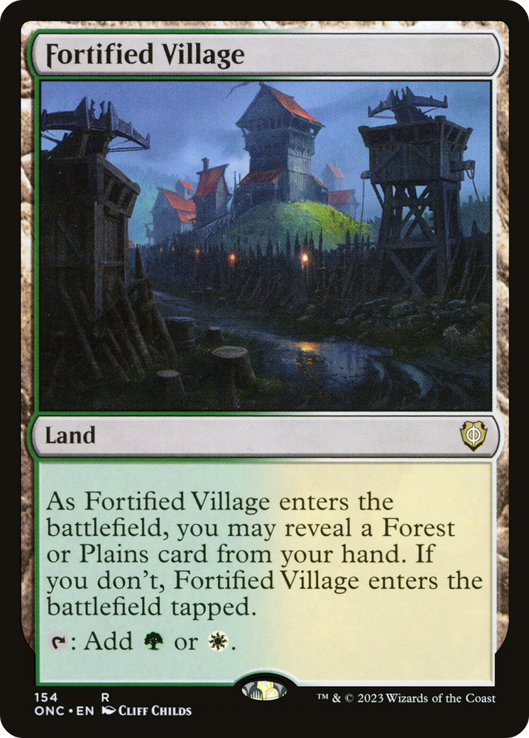 Fortified Village⁣ - Commander: Phyrexia: All Will Be One⁣ (Rare)⁣ [154]