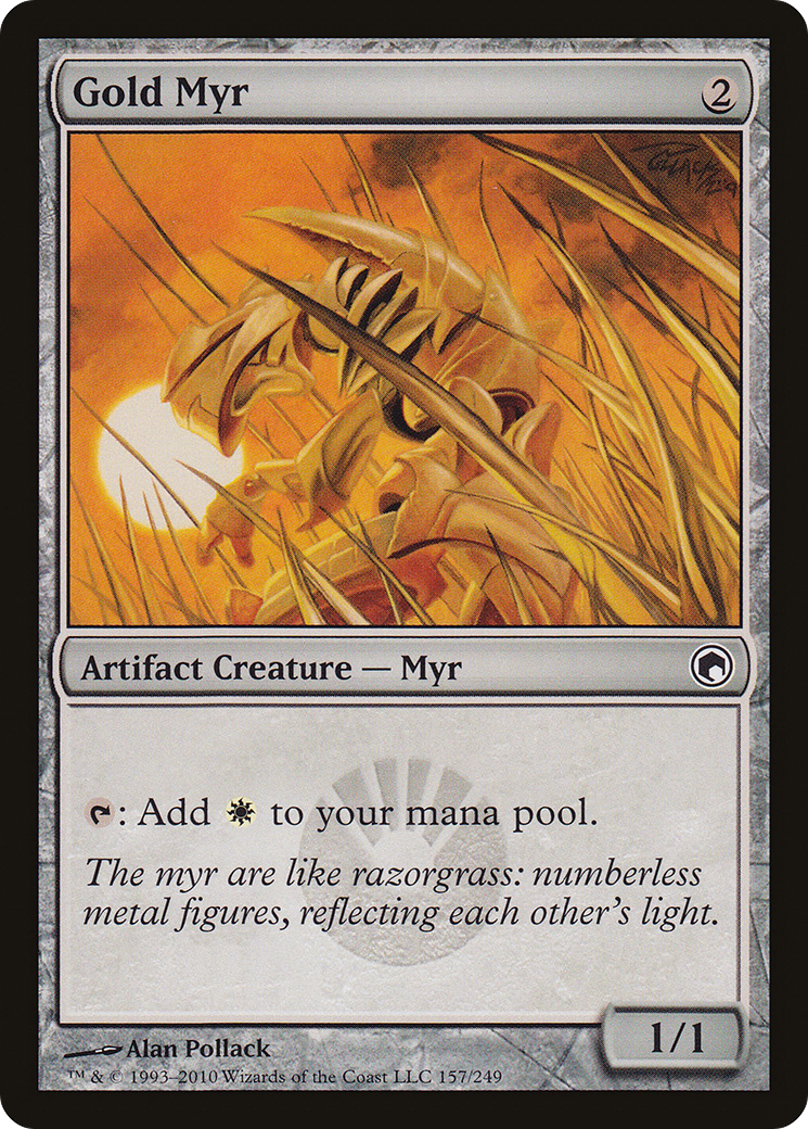Gold Myr (SOM-157) - Scars of Mirrodin