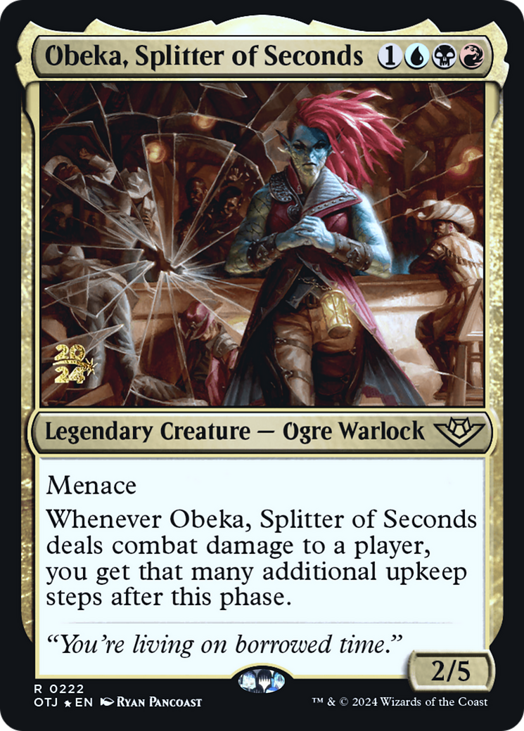 Obeka, Splitter of Seconds (PRE-222S) - Outlaws of Thunder Junction Promos Foil