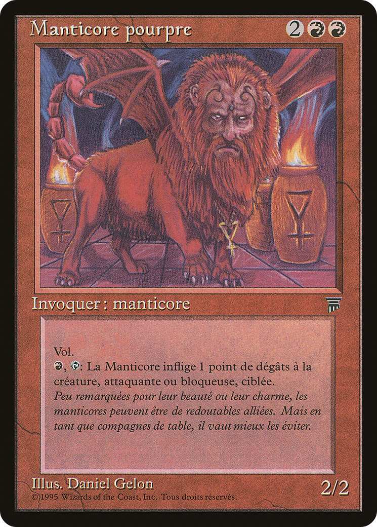 Crimson Manticore (French) - "Manticore pourpre" (REN-080) - Renaissance