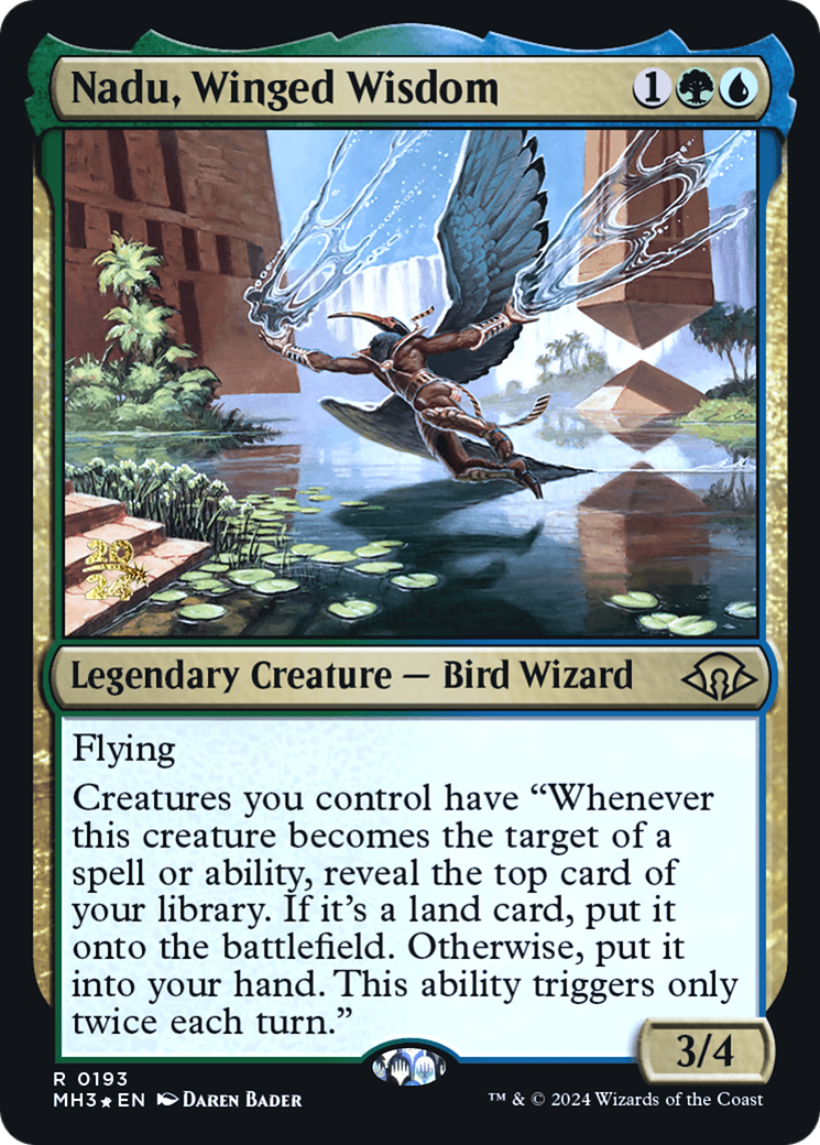 Nadu, Winged Wisdom (PRE-193S) - Modern Horizons 3 Promos Foil