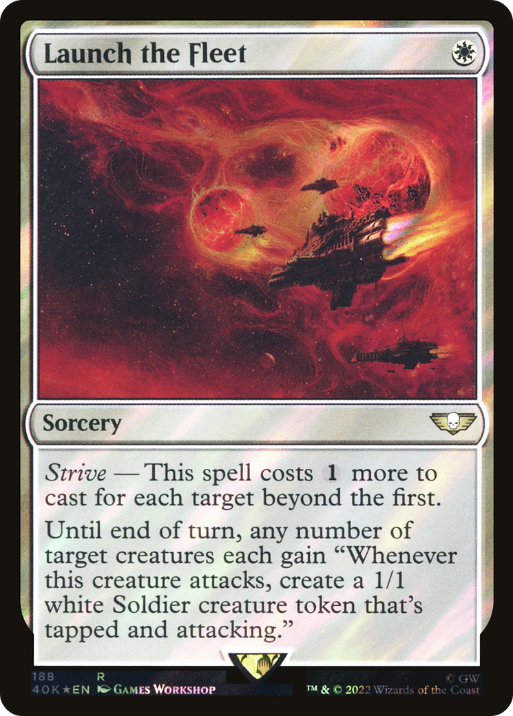Launch the Fleet (Surge Foil) (40K-188★) - Warhammer 40,000 Commander Foil