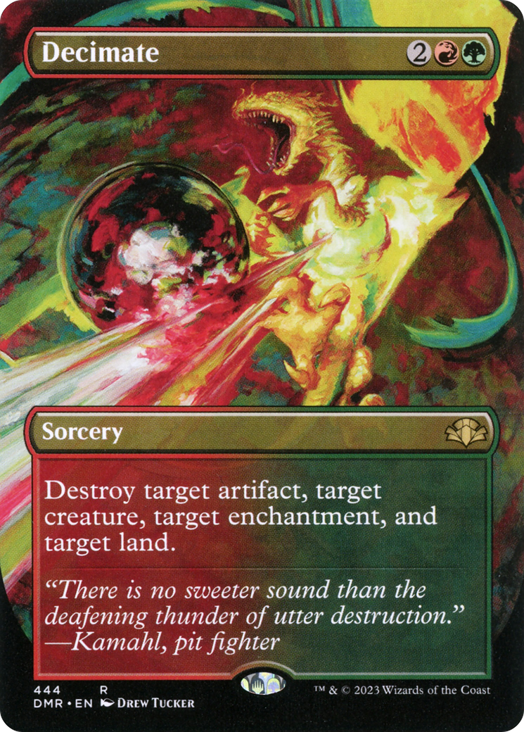 Decimate (Borderless) (DMR-444) - Dominaria Remastered (Borderless) Foil