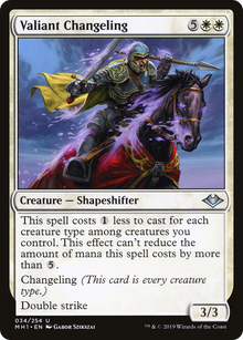 Valiant Changeling (MH1-034) - Modern Horizons Foil