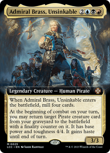 Admiral Brass, Unsinkable (Extended Art) (LCC-025) - The Lost Caverns of Ixalan Commander: (Extended Art)