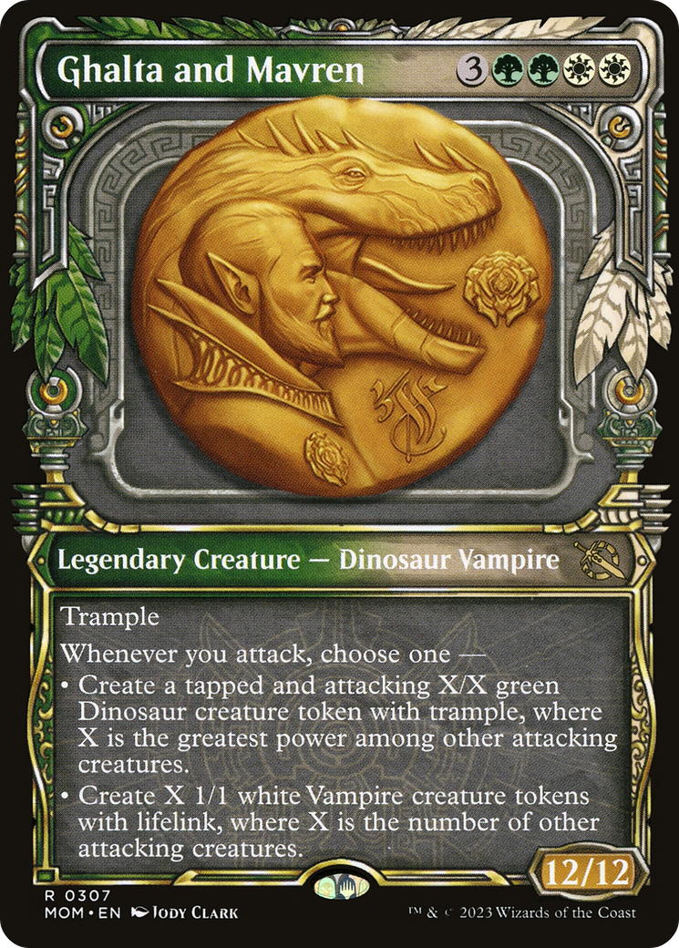 Ghalta and Mavren (Showcase) (MOM-307) - March of the Machine: (Showcase) Foil