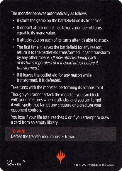 Monster of the Week // Monster of the Week (cont'd) (MVOW-001) - Innistrad: Crimson Vow Minigames Foil