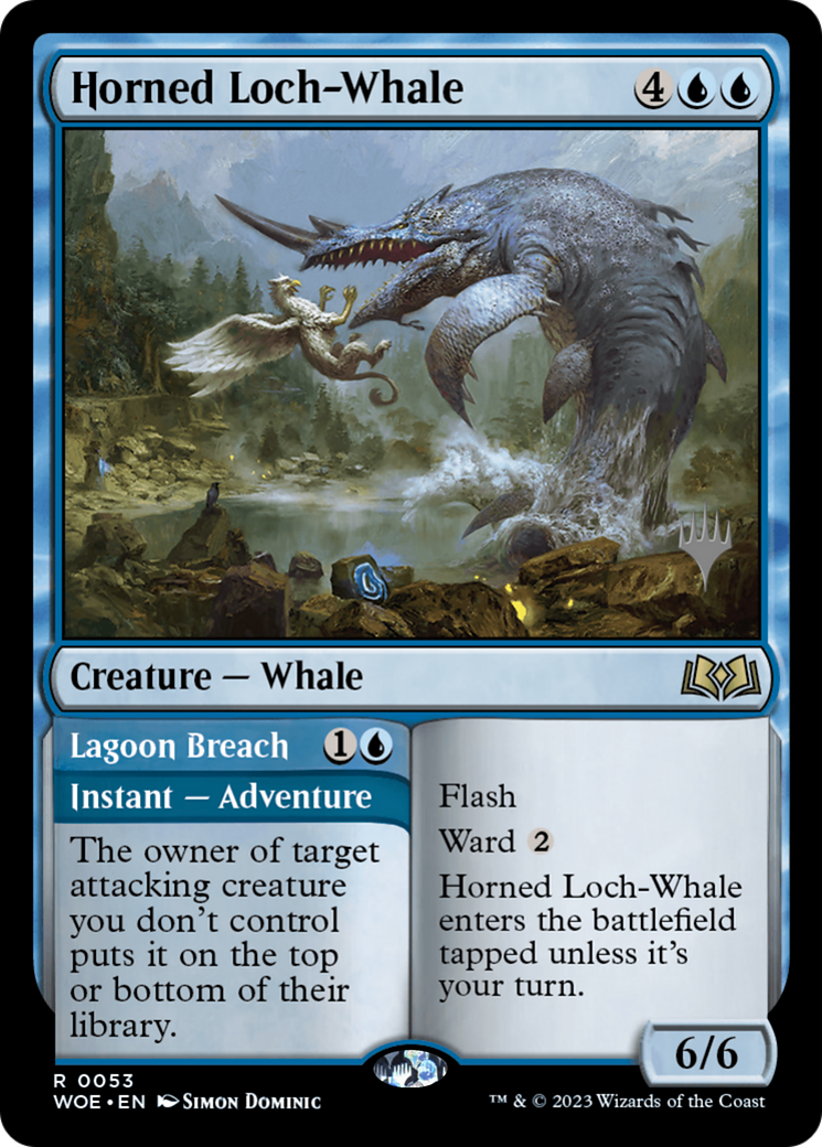 Horned Loch-Whale (PPWOE-53P) - Wilds of Eldraine Promos Foil