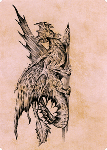 Ancient Brass Dragon // Ancient Brass Dragon (ACLB-049) - Battle for Baldur's Gate Art Series (Borderless) Foil