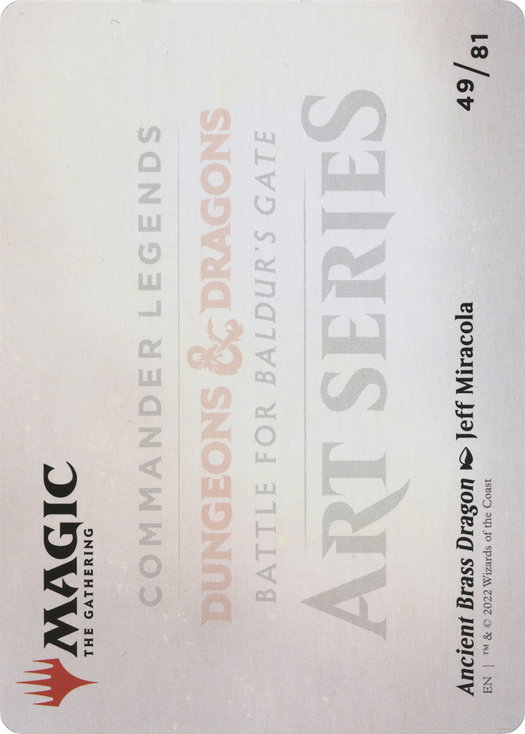 Ancient Brass Dragon // Ancient Brass Dragon (ACLB-049) - Battle for Baldur's Gate Art Series (Borderless)